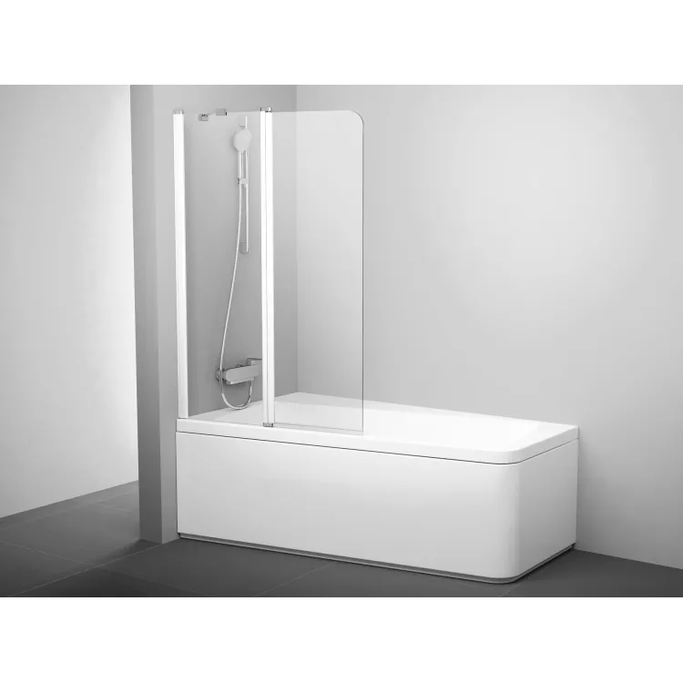 Ravak Parawan nawannowy 10CVS2 100 L, biała+szkło transparent 7QLA0103Z1