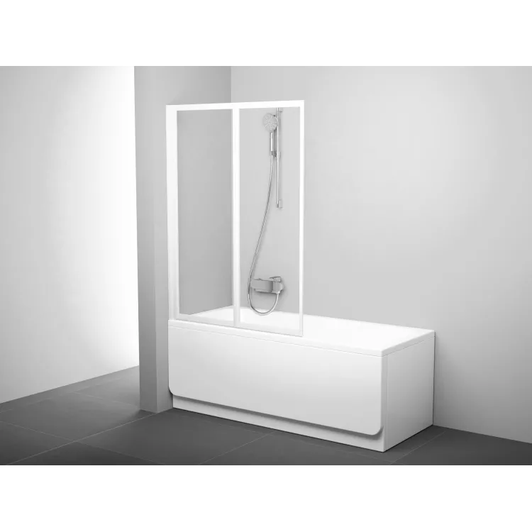 Ravak Parawan nawannowy VS2 105, biała+szkło transparent 796M0100Z1