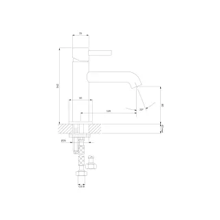 Omnires Y bateria umywalkowa, miedź szczotkowana Y1210NCPB