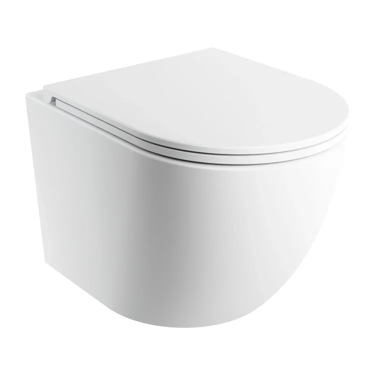 Omnires OTTAWA miska toaletowa wisząca SILENT POWER™ z deską wolnoopadającą, 49 x 37 cm, biały mat OTTAWASPMWBM Omnires OTTAWA miska toaletowa wisząca SILENT POWER™ z deską wolnoopadającą, 49 x 37 cm, biały mat OTTAWASPMWBM
