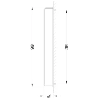 Omnires DARLING wieszak na ręcznik, 61 cm, nikiel szczotkowany DA70216NI