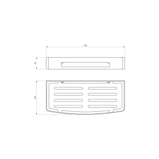 Omnires UNI koszyk prysznicowy, 30 x 5 x 13 cm, czarny mat UN10331BL