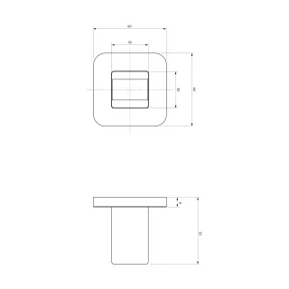 Omnires uchwyt punktowy, chrom połysk 8815ACR