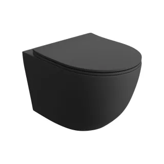 RaCer Miska WC z deską TORO black Miska wirowa RACSET05TO504