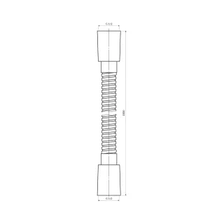Omnires wąż prysznicowy, 150 cm, złoty szczotkowany 029GLB