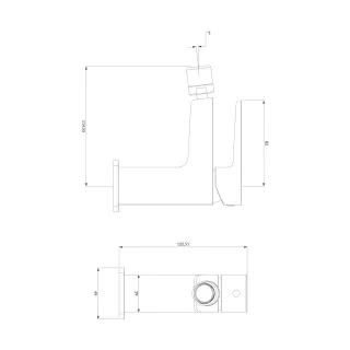 Omnires PARMA bateria bidetowa, chrom/biały połysk PM7420CRB