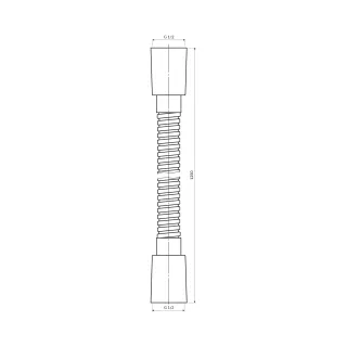 Omnires wąż prysznicowy, 125 cm, czarny mat 022-XBL