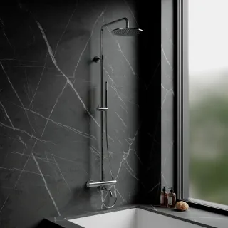 Omnires Y termostatyczny system wannowy natynkowy, chrom połysk Y1234CR