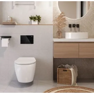 Rea PRZYCISK DO STELAŻA PODTYNKOWEGO T GLASS BLACK REA-E0051