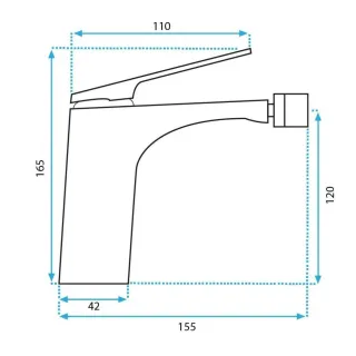 Rea BATERIA BIDETOWA AVALON MIEDŹ SZCZOTKOWANA REA-B5065