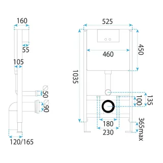 Rea STELAŻ PODTYNKOWY WC K011A-Q REA-E0054