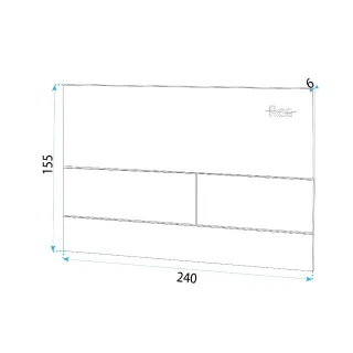 Rea PRZYCISK DO STELAŻA PODTYNKOWEGO T STEEL BLACK REA-E0056