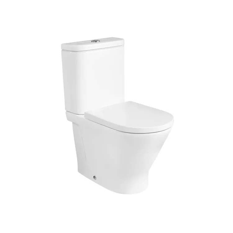 Roca GAP ROUND Miska WC do kompaktu Rimless 60 cm, wersja przyścienna BTW, o/podwójny A3420N7000