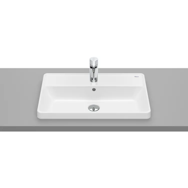 Roca GAP Umywalka blatowa prostokątna 60x39, z otworem na baterię, z przelewem, Supraglaze® A3270YAS00 Roca GAP Umywalka blatowa prostokątna 60x39, z otworem na baterię, z przelewem, Supraglaze® A3270YAS00