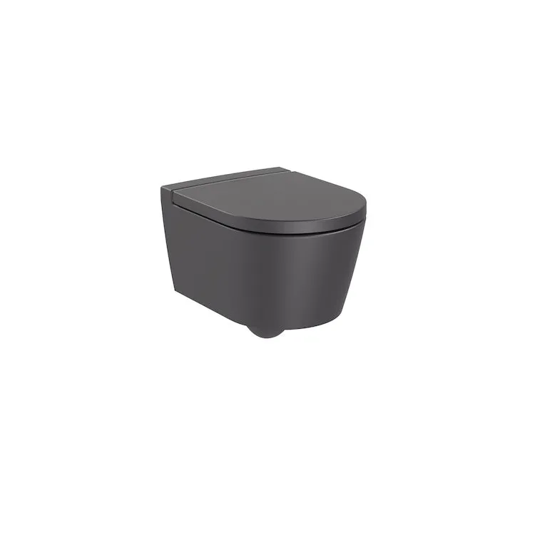 Roca INSPIRA ROUND Miska podwieszana Rimless CPT 480x370 ONYX A346528640 Roca INSPIRA ROUND Miska podwieszana Rimless CPT 480x370 ONYX A346528640