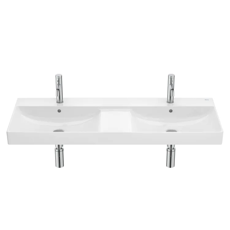 Roca ONA Umywalka ścienna podwójna 120x46 cm A32768B000 Roca ONA Umywalka ścienna podwójna 120x46 cm A32768B000