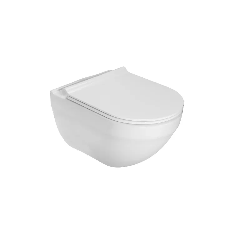Roca HEBE ZESTAW: Miska wc podwieszana Rimless + deska wolnoopadająca slim A34H138000 Roca HEBE ZESTAW: Miska wc podwieszana Rimless + deska wolnoopadająca slim A34H138000