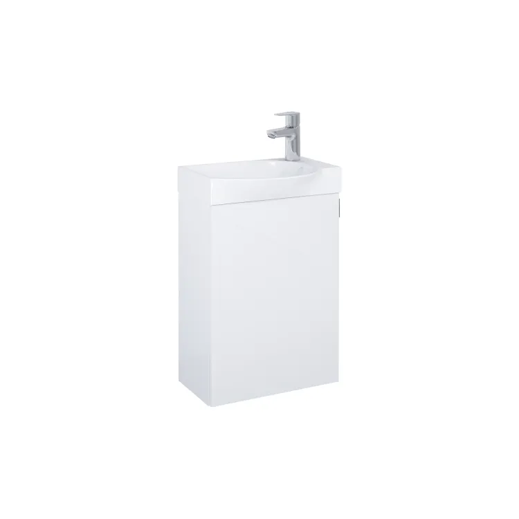 Roca RAVELL Zestaw łazienkowy Unik 45 cm, biały połysk (bez syfonu) A852448806