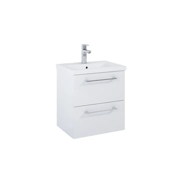 Roca ROMA COMPACT Szafka łazienkowa 50 cm z 2 szufladami, do kompletacji z umywalką Hebe, biały połysk A857951806