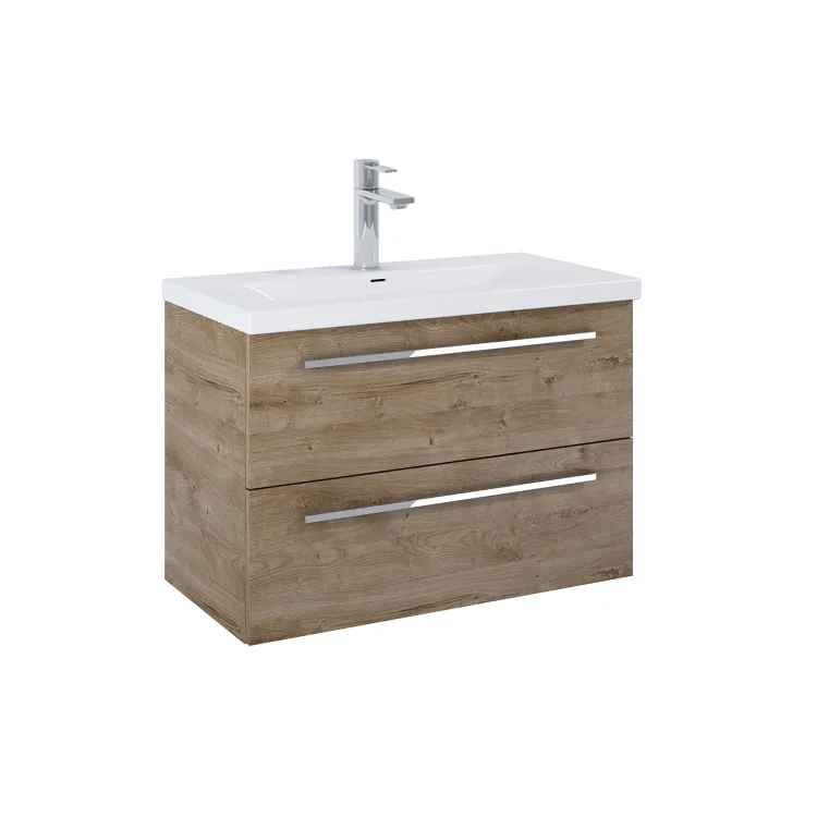 Roca KWADRO Szafka łazienkowa 80 cm z 2 szufladami, do kompletacji z umywalką Hebe, dąb Canela A857970808 Roca KWADRO Szafka łazienkowa 80 cm z 2 szufladami, do kompletacji z umywalką Hebe, dąb Canela A857970808