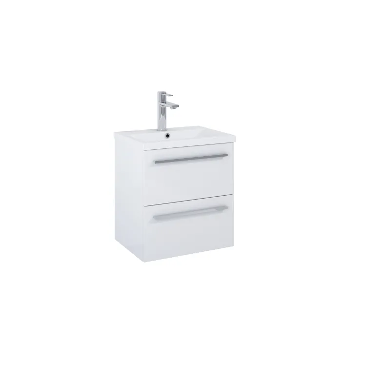 Roca KWADRO Zestaw łazienkowy UNIK 50 cm z 2 szufladami, biały połysk A852449806
