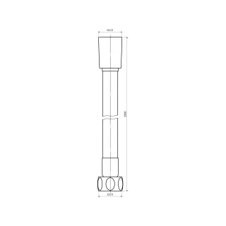 Omnires wąż prysznicowy, 150 cm, złoty połysk 028GL
