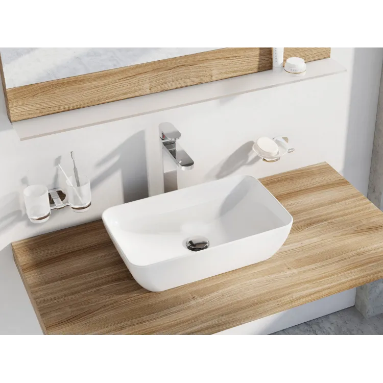 Ravak Umywalka ceramiczna Uni 50 R Slim, biała XJX01150001