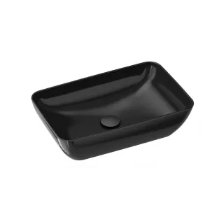 Ravak Umywalka ceramiczna Uni 50 R Slim, czarna połysk XJX03150000