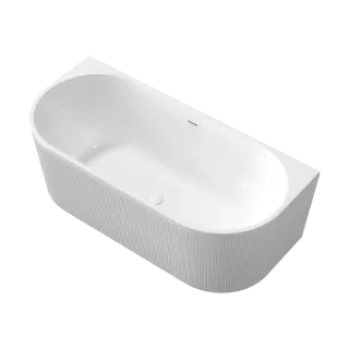 Invena Wolnostojąca wanna przyścienna ryflowana Glamour 170 cm AN-02-12U-M