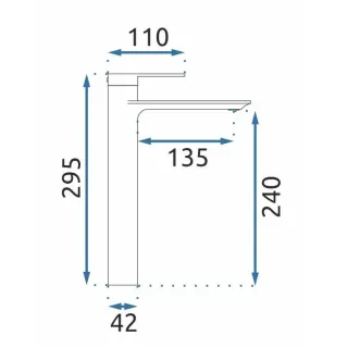 Rea BATERIA UMYWA MY2102-21GG VENETA ZŁOTA SZCZ WYSOKA REA-B3009