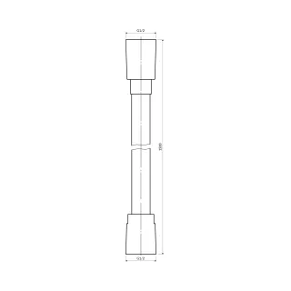 Omnires SILVER wąż prysznicowy, 150 cm, srebrny półmat SILVER-X150SL