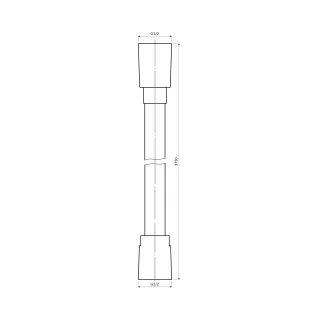 Omnires SILVER wąż prysznicowy, 175 cm, srebrny półmat SILVER-X175SL