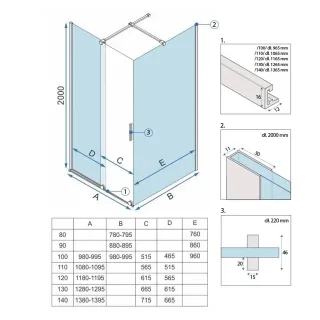 Rea ŚCIANKA MONTANA BRUSH GOLD 80 REA-K6633