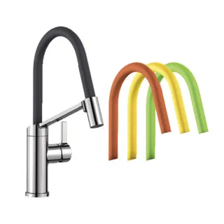 BLANCO VIU-S chromowana z gumowymi osłonami węża w...