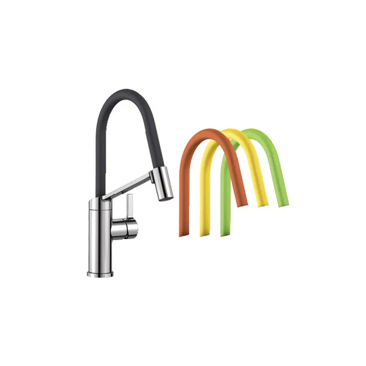 BLANCO VIU-S chromowana z gumowymi osłonami węża w kolorach Lava Gr. Kiwi, Orange i Lemon 524813