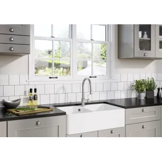 BLANCO VILLAE Farmhouse 8 Ceramika biały połysk, dwukomorowy 525164