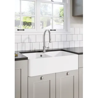 BLANCO VILLAE Farmhouse 8 Ceramika biały połysk, dwukomorowy 525164