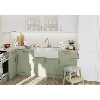 BLANCO VILLAE Farmhouse 8 Ceramika biały połysk, dwukomorowy 525164