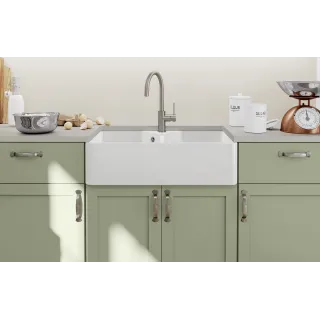 BLANCO VILLAE Farmhouse 8 Ceramika biały połysk, dwukomorowy 525164