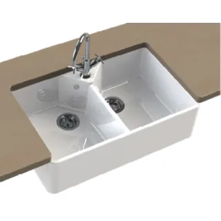 BLANCO VILLAE Farmhouse 8 Ceramika biały połysk, dwukomorowy 525164