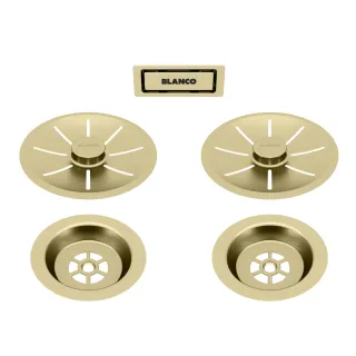 BLANCO Zestaw elementów stalowych w kolorze satin gold,...