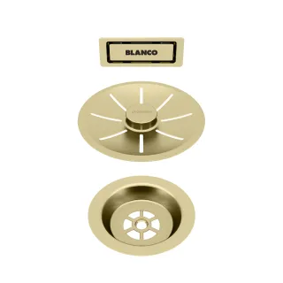 BLANCO Zestaw elementów stalowych w kolorze satin gold,...