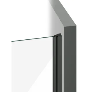 Ravak Drzwi prysznicowe Cool! COSD2 120, czarna+szkło transparent X0VVGC300Z1