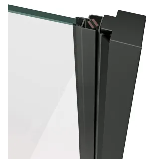 Ravak Drzwi prysznicowe Cool! COSD2 120, czarna+szkło transparent X0VVGC300Z1