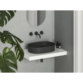 Ravak Umywalka ceramiczna Ceramic Slim O 55, czarna mat...