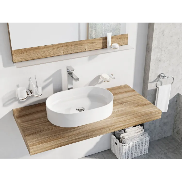 Ravak Umywalka ceramiczna Ceramic Slim O 55, biała XJX01155001