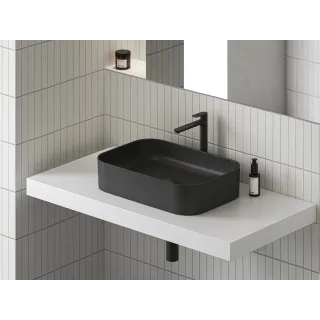 Ravak Umywalka ceramiczna Ceramic Slim R 55, czarna mat XJX0D155001
