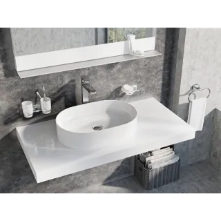Ravak Umywalka ceramiczna Ceramic Slim O 55, biała XJX01155001