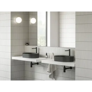 Ravak Umywalka ceramiczna Ceramic Slim O 55, czarna mat XJX0D155000