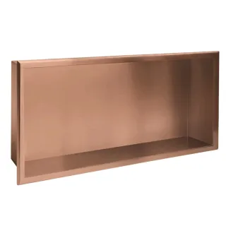 Rea PÓŁKA WNĘKOWA 10 30x60x10 MIEDŹ SZCZOTKOWANA REA-05609